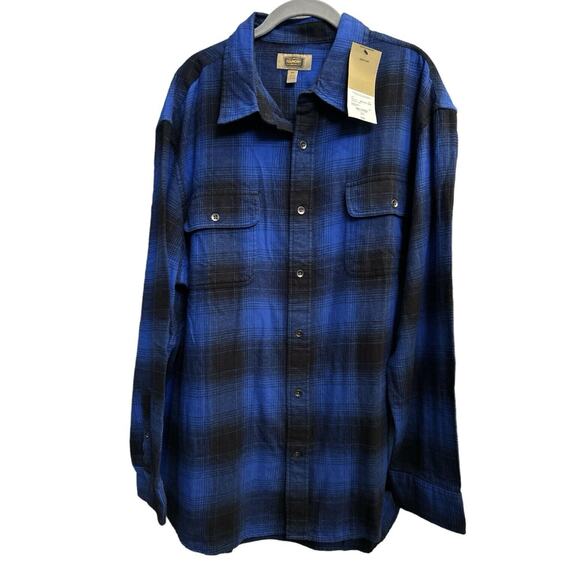 Men's Foundry Button Front Long Sleeve Flannel Shirt Plaid Size 2XL - Picture 5 of 10